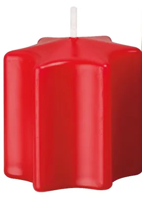 Produktbild von Sternkerzen Rot 120 x Ø 60 mm, 4 Stück