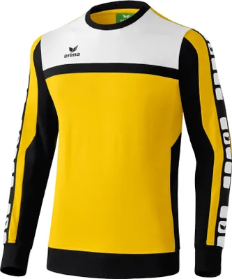 Produktbild von Erima CLASSIC 5-CUBES Baumwollsweat gelb/schwarz/weiß M