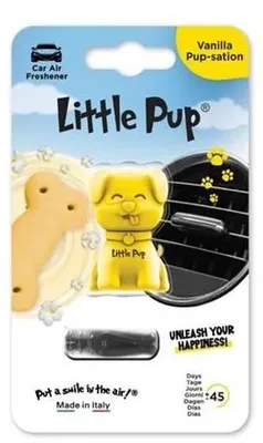 Osviežovač vzduchu do auta, LITTLE PUP "Vanilla Pup-sation", žltý