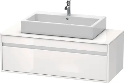 Produktbild von Waschtischunterbau KETHO 550x1200x426mm weiß hochglanz weiß hochglanz