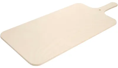 Produktbild von Pizzabrett, Servierbrett, Birkenholz, 50x27 cm, mit Griff, 60 cm Länge