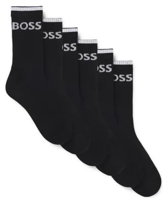 Produktbild von BOSS Wadenlange Socken Sechserpack QS Streifen CC mit Logodetails, Baumwollmischung