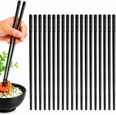 Produktbild von Essstäbchen 24 cm, 10 Paar, schwarz, für Sushi