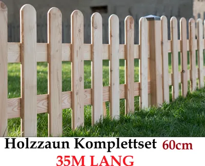Zdjęcie produktu dla Ogrodzenie ogrodowe 60cm x 35m Zestaw ogrodzeniowy z modrzewia syberyjskiego