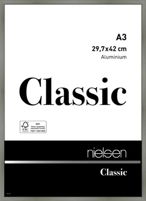 Produktbild von nielsen Aluminium Bilderrahmen Classic, 29,7x42 cm (A3), Platin