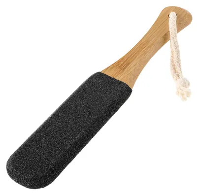 Immagine prodotto di Lima per calli e spazzola per piedi in legno di faggio e corindone, colore nero, 22 cm