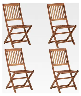 Produktbild von Klappbare Gartenstühle 4 Stück aus Akazienholz