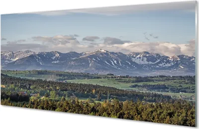 Produktbild von Glasbilder 140x70 Wandkunst Berge