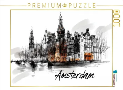 Produktbild von CALVENDO Puzzle Amsterdam | 1000 Teile Lege-Größe 64x48cm Foto-Puzzle für glückliche Stunden