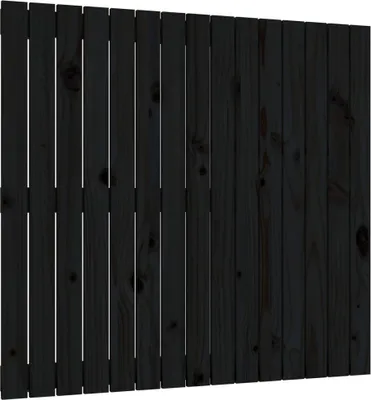 Obrázok produktu pre vidaXL Nástenné čelo čierne 95,5x3x90 cm Masívne borovicové drevo