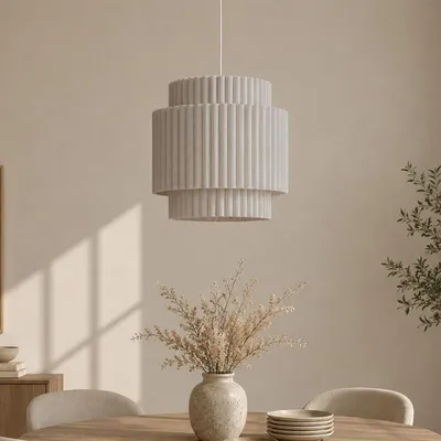 Obrázek produktu pro Závěsné svítidlo Milton & Oldbrook, průměr 33 cm, barva béžová