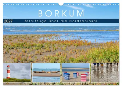 Produktbild von Borkum: Streifzüge über die Nordseeinsel (Wandkalender 2027 DIN A3 quer), CALVENDO Monatskalender