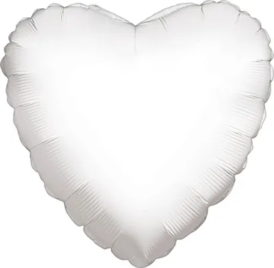 Produktbild von Karaloon Herz Folienballon in weiss aus aluminiumbeschichteter Folie