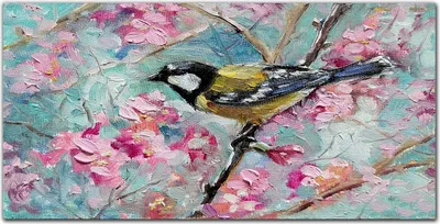Produktbild von Coloray - Bild aus Glas - 120x60 cm - gehärtetes Glas glasblock mit bild Küche wohnzimmer wanddekoration Dekoration - Blumen Tier Vogel
