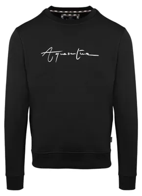 Produktbild von Aquascutum - Sweatshirt für Herren, Rundhalsausschnitt, Regulär GT21762 (L) (Schwarz)