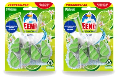 Produktbild von 2 x WC Eend Active Clean Citrus Toiletblok - 77,2 g - Vorteilspackung - 2 Stücke