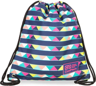 Produktbild von COOLPACK SOLO CANCUM B72101 Turnbeutel Sportbeutel Rucksack Tasche GEOMETRISCH leicht bunt Kinder Mädchen