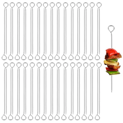 60 Rouladennadeln aus Edelstahl, 10,8 cm, Grillspieße