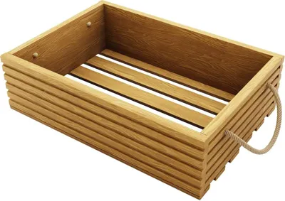 Obrázek produktu pro BOGATECO Přírodní dřevěná bedna | 50 cm x 35 cm x 14,5 cm | Dřevěná bedna | Dekorativní dřevěné bedny | Bedna na ovoce | Bedna na zeleninu | Dřevěná bedna pro skladování | Bedna | Světle hnědá