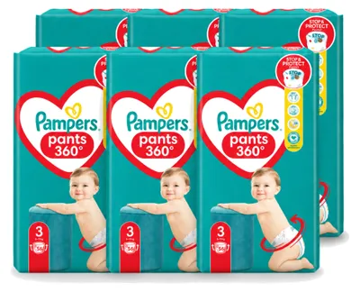 Produktbild von 6 x Pampers Pants Windelhosen Größe 3, 6-10 kg - Vorteilspackung - 6 Stücke