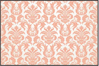 Produktbild von Wallario Wandbild Königliche Schnörkelei in weiß und orange, Größe: 61 x 91,50 cm, Poster mit schwarzem Aluminiumrahmen