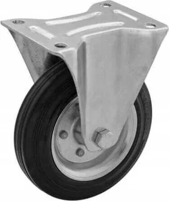 Image de Jeu de roues acier-caoutchouc de 125 mm de diamètre