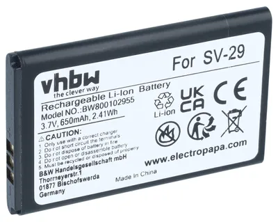 Produktbild von vhbw Akku Ersatz für Swissvoice 043048, C0487, SV20405855 für schnurlos Festnetz Telefon (600 mAh, 3,7 V, Li-Ion)