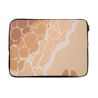 Produktbild von MuchoWow® Laptop Hülle 14 ZollGolf - Strand - Füße - Zeichnung Laptoptasche - Laptoptasche - Stoßsicher - Schutzhaube