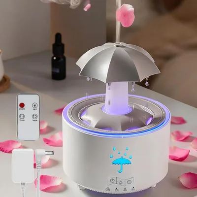 Produktbild von Regenschirm Luftbefeuchter 7-Farben LED Aromatherapie Diffusor mit Fernbedienung