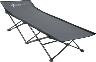 Obrázek produktu pro Eurocatch Skládací kempingová postel - Festivalová postel - Kempingová postel - Skládací postel - Grey