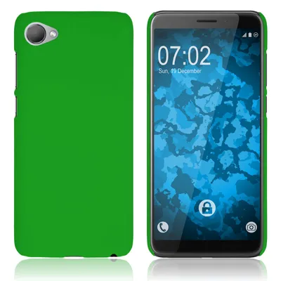 Produktbild von PhoneNatic Case kompatibel mit HTC Desire 12 - Hülle grün gummiert Hard-case Cover