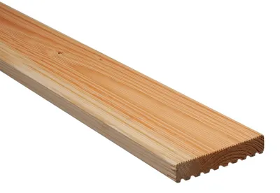 Produktbild von WOODTEX | 3 m | Hellbraun 24x145 mm Terrassendiele Douglasie, Kesseldruckimprägniert, Rillenprofil, Rutschhemmend, Langlebig, Pflegeleicht