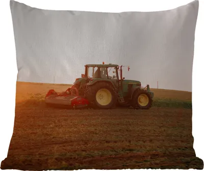 Produktbild von MuchoWow® Outdoor Kissen - Traktor - Feld - Bauernhof - Landwirt - Horizont - 50x50 cm - Wetterfest - Lounge Kissen - Komfortabel - Kissen mit Bild