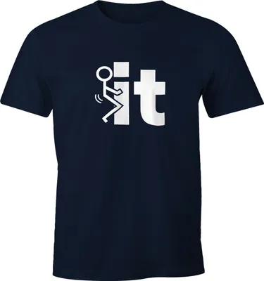 Produktbild von Herren T-Shirt FunShirt Fuck it Strichmännchen Fun Moonworks®  XS