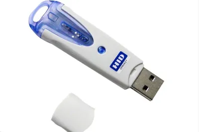 Image de HID OMNIKEY OMNIKEY 6121 Mobile USB - SmartCard-Leser - USB 2.0 - Grau, Blau