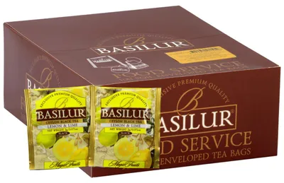 Obrázek produktu pro Černý čaj Basilur Lemon & Lime, sáčky - 100 ks po 2 g