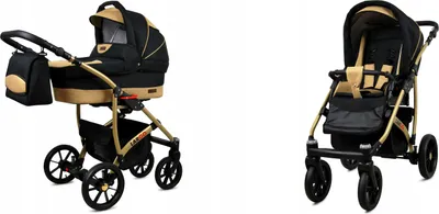 Produktbild von BabyLux® Largo | 2in1 Kinderwagen Set | Black Coffe | Kombikinderwagen | Kinderwagenset | Buggy