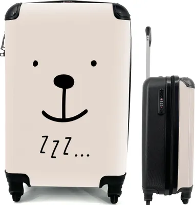 Produktbild von MuchoWow® MuchoWow® Koffer Handgepäck Trolley Rollkoffer Kleine Reisekoffer mit 4 Rollen - Zitate - Schlaf - Kinder - Sprichwörter - Zzz... - Kinder - Baby - Cabin Size < 55x40x23 cm & 55x40x20 cm - F