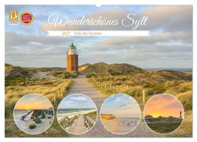 Produktbild von Wunderschönes Sylt - Perle der Nordsee (Wandkalender 2027 DIN A2 quer), CALVENDO Monatskalender