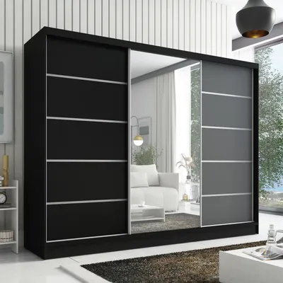 Produktbild von Schwebetürenschrank AURELIA 1 Schwebetürenschrank AURELIA 2 200 cm mit Spiegel, 3 Türen, 3 Schubladen