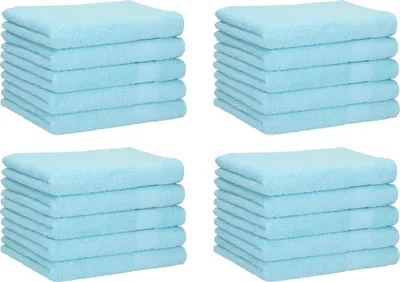 Produktbild von Betz 20 Stück Gästetücher 30x50 cm PALERMO 100% Baumwolle Farbe: türkis