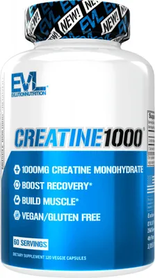 Produktbild von EVL Nutrition Creatine 1000 (120 caps) Unflavoured - Kreatin - Kreatin-Monohydrat