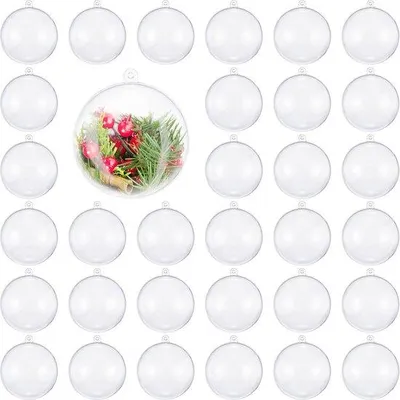 Image de Bougies transparentes de 6 cm - Ornements faits à la main, idéaux pour la décoration de Noël, des mariages et des fêtes
