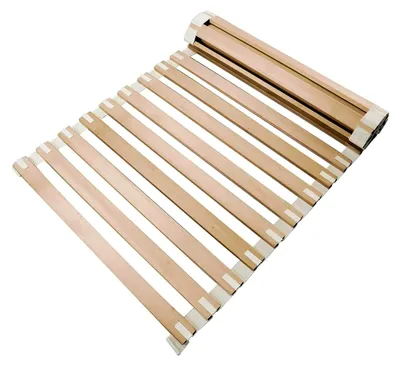 Produktbild von Bio Holz Rollrost für Bett Matratze I 90 x 200 cm, stabiles und flexibles Lattenrost mit starren Holzleisten aus Lindenholz (23 Holzleisten)