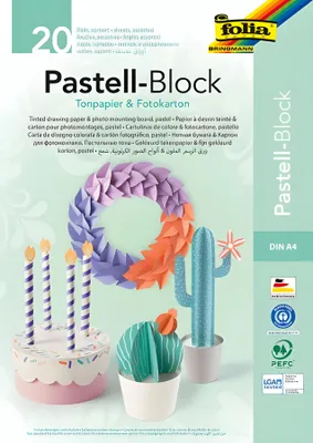 Obrázek produktu pro folia hliněný papír a fotokartonový blok PASTELL A4 20 listů