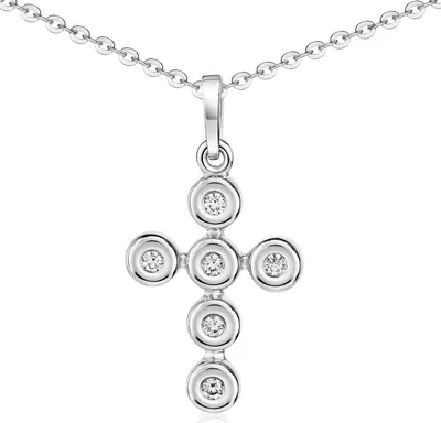 Produktbild von MATERIA by Matthias Wagner Kreuz Kettenanhänger 925 Sterling Silber mit Zirkonia KA-118
