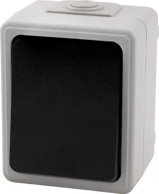 Produktbild von Feuchtraum Taster McPower "Taff", 250V/10A, IP44, AP, grau