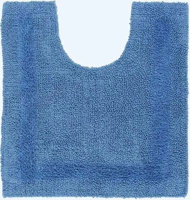Produktbild von HOMESCAPES WC-Vorleger blau 50x55 cm aus 100% Baumwolle