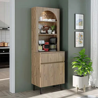 Produktbild von Skye Decor, Hochwertiger Kaffeebar-Schrank, Atlantik-Kiefer, 60 cm, 100% Melamin