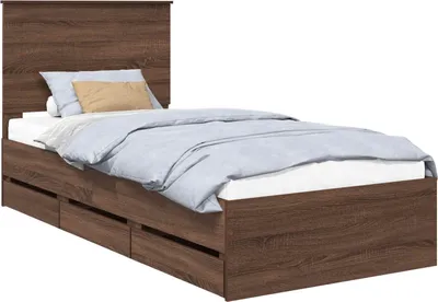 Immagine prodotto di Struttura del letto con cassetto Rovere Marrone 90 x 200 cm